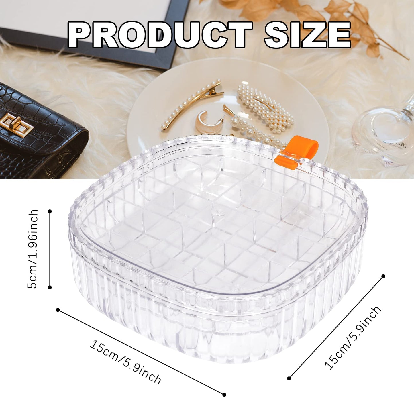 2 Layer Crystal Jewelry Storage Box | Elegant Jewelry Organizer