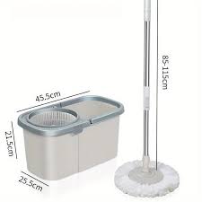 Magic Spin Bucket Mop (Steel) | Easy & Powerful Floor Cleaning