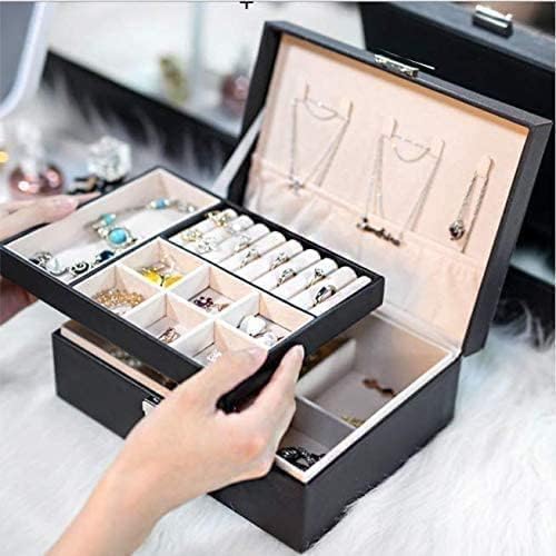 Double-Layer Leather Jewelry Box | Luxury Storage Organizer