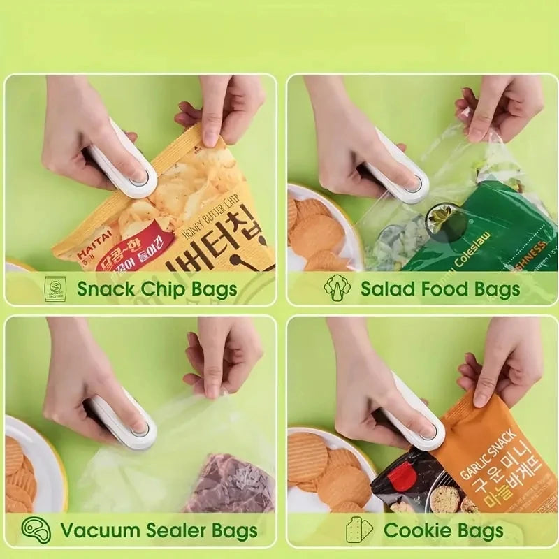 Rechargeable Mini Bag Sealing Machine | Portable Heat Sealer for Food Storage