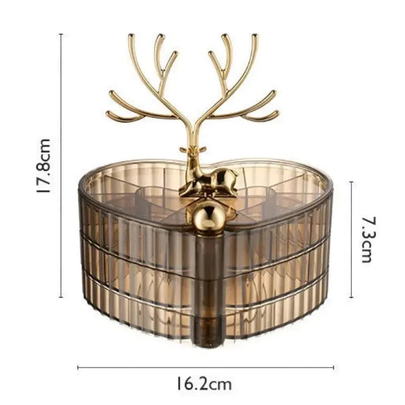 Acrylic Luxury Deer Jewelry Box | Elegant Jewelry Organizer