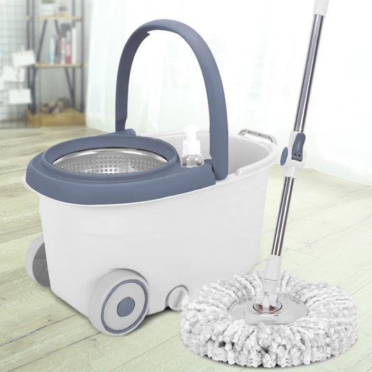 Magic Spin Bucket Mop (Steel) | Easy & Powerful Floor Cleaning