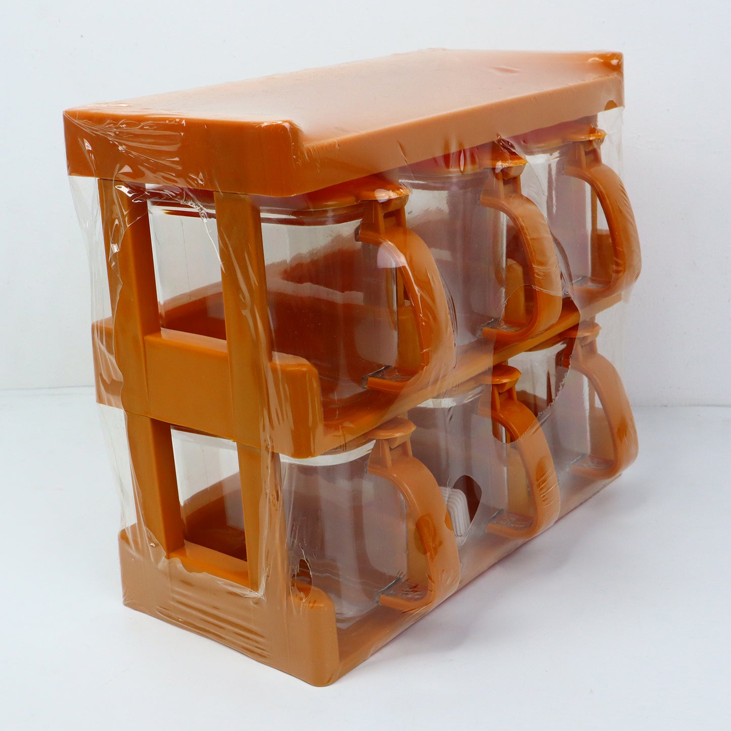 6pcs Spice Rack with Spoon | Kitchen Storage Organizer Set