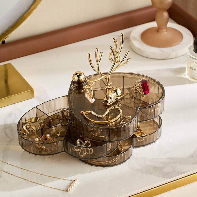 Acrylic Luxury Deer Jewelry Box | Elegant Jewelry Organizer