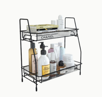 2-Tier Metal Kitchen & Bathroom Rack | Space-Saving Organizer